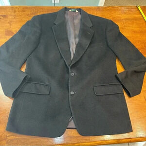 Evan Picone for McRae’s 100% camel hair suit coat blazer black size 44R